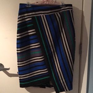Sami & Dani Lg cross striped bold geometric skirt